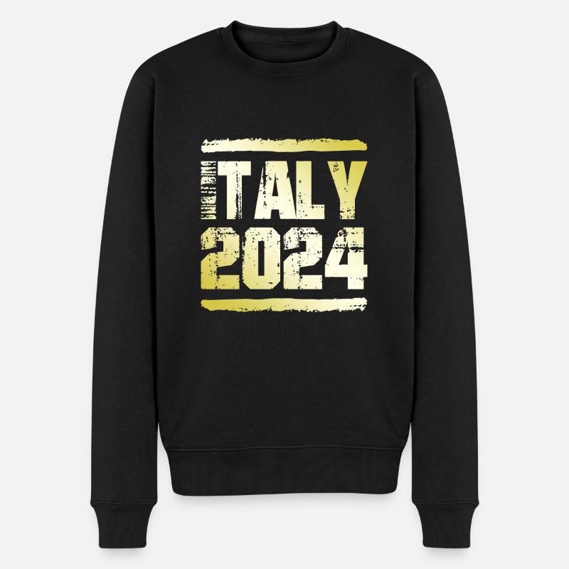 Italie 2024 Médaille d’or - Pull Premium bio Homme - noir