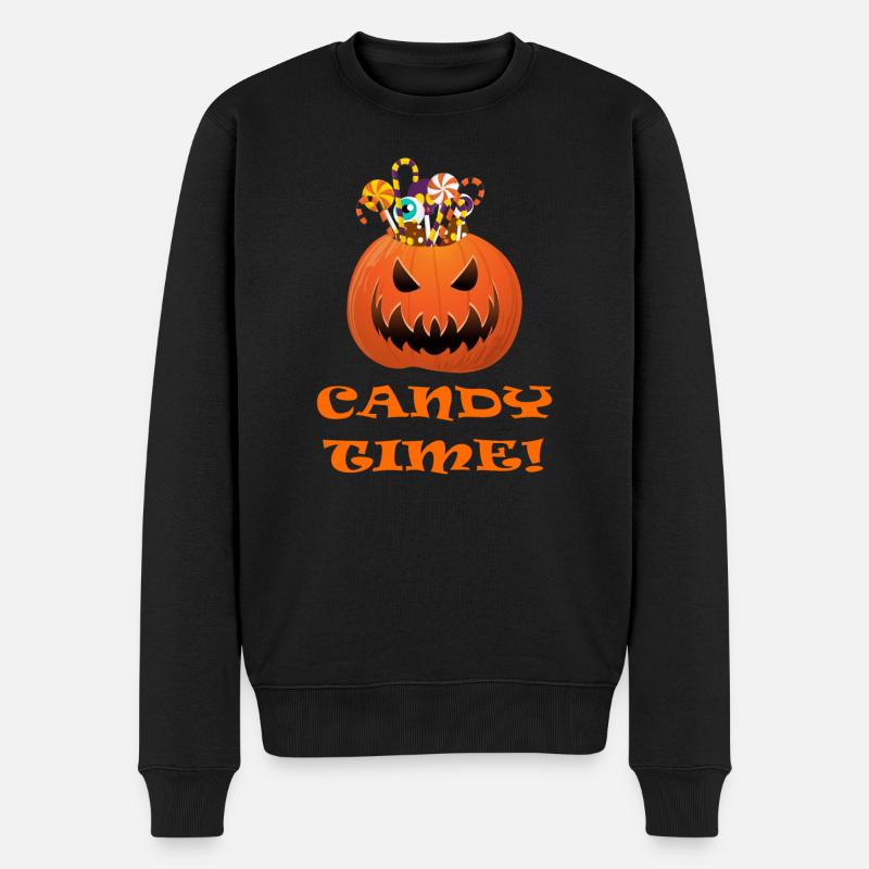 Heure des bonbons d’Halloween - Pull Premium bio Homme - noir