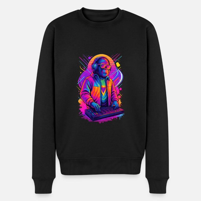 Rave DJ Singe - Pull Premium bio Homme - noir