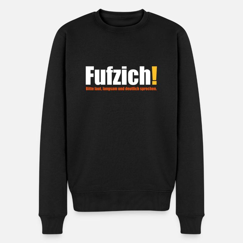fufzisch 50 Jahre Geburtstag deutlich sprechen - Männer Premium Bio Pullover - Schwarz
