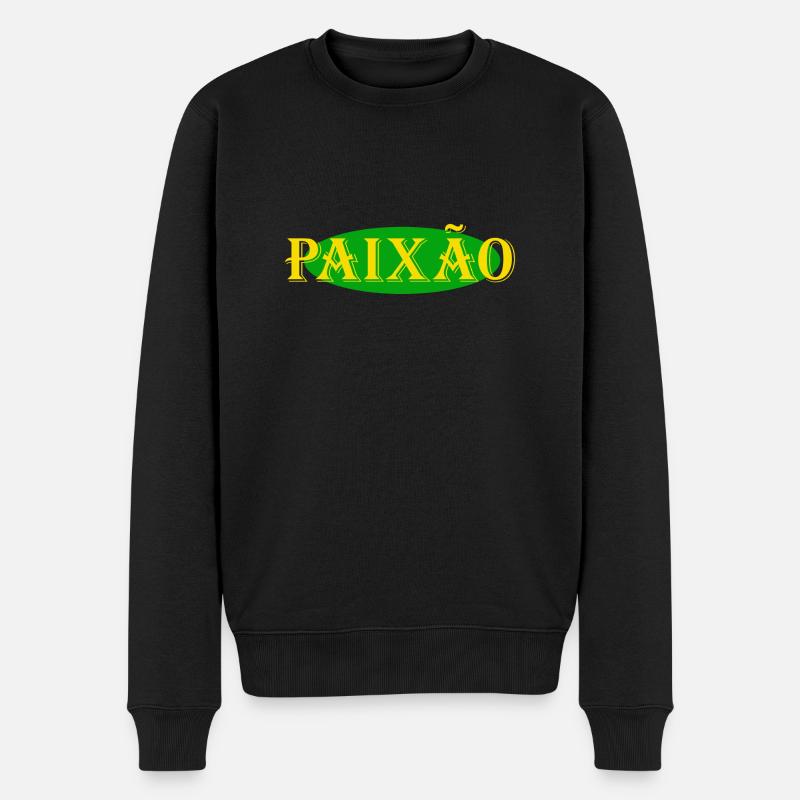 Paixao Logo - Männer Premium Bio Pullover - Schwarz