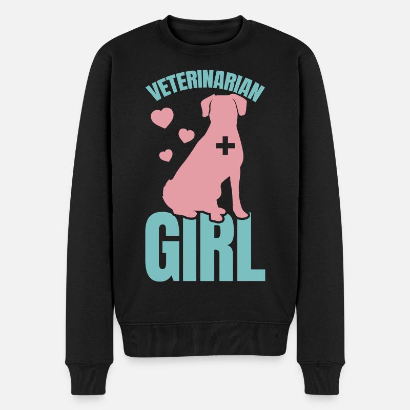 Tierärztin - Männer Premium Bio Pullover - Schwarz