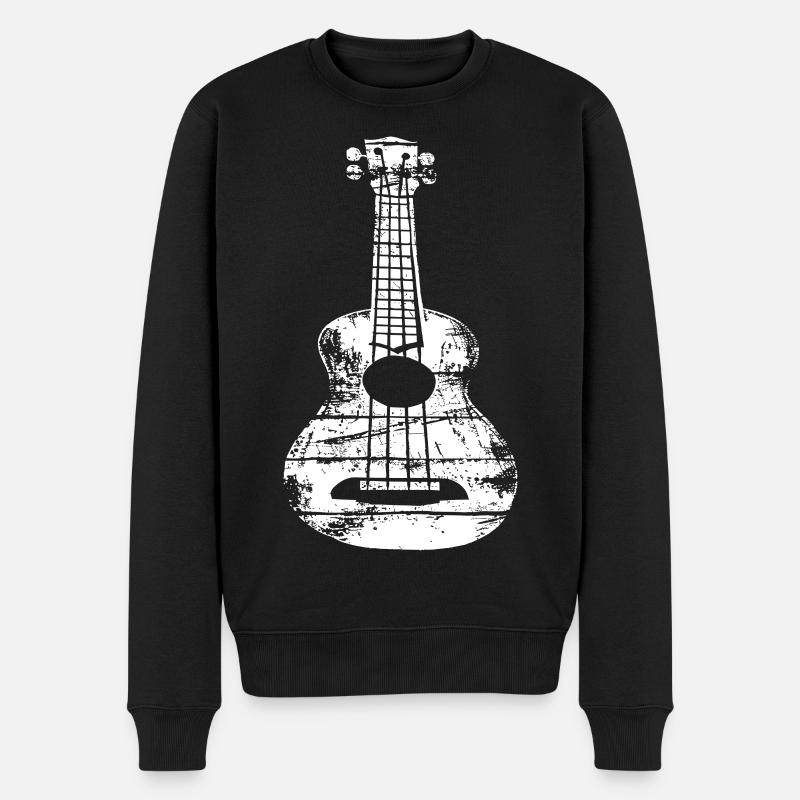 Croquis de ukulélé - Pull Premium bio Homme - noir