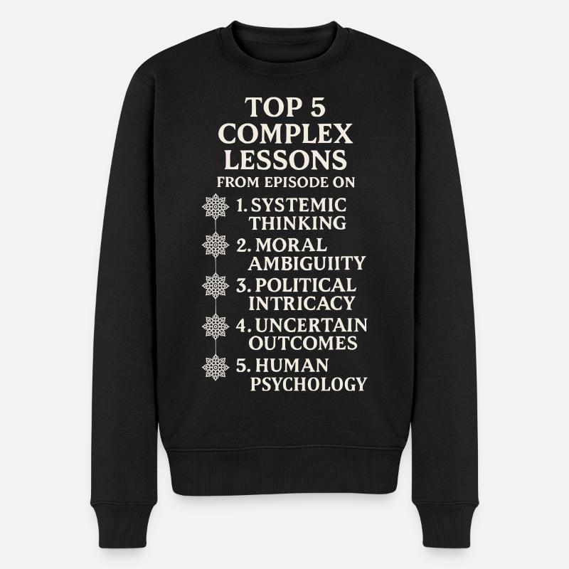 Komplexe Lektionen - Männer Premium Bio Pullover - Schwarz