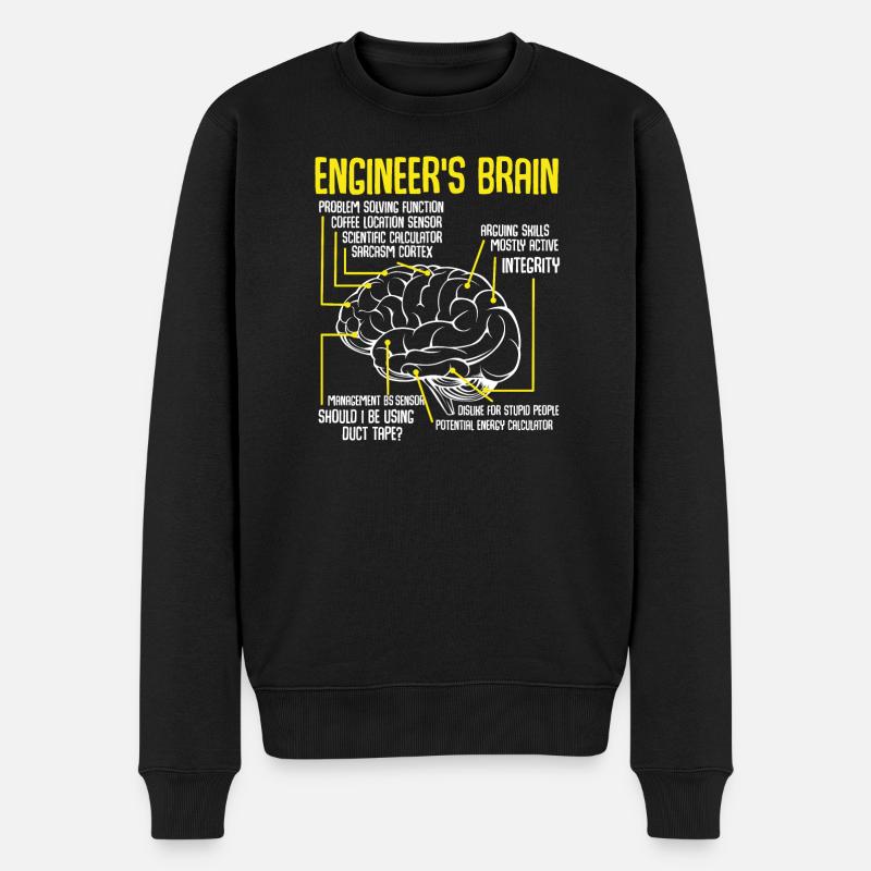 Engineer's Brain Engineer degree - Men's Premium Organic Jumper - black