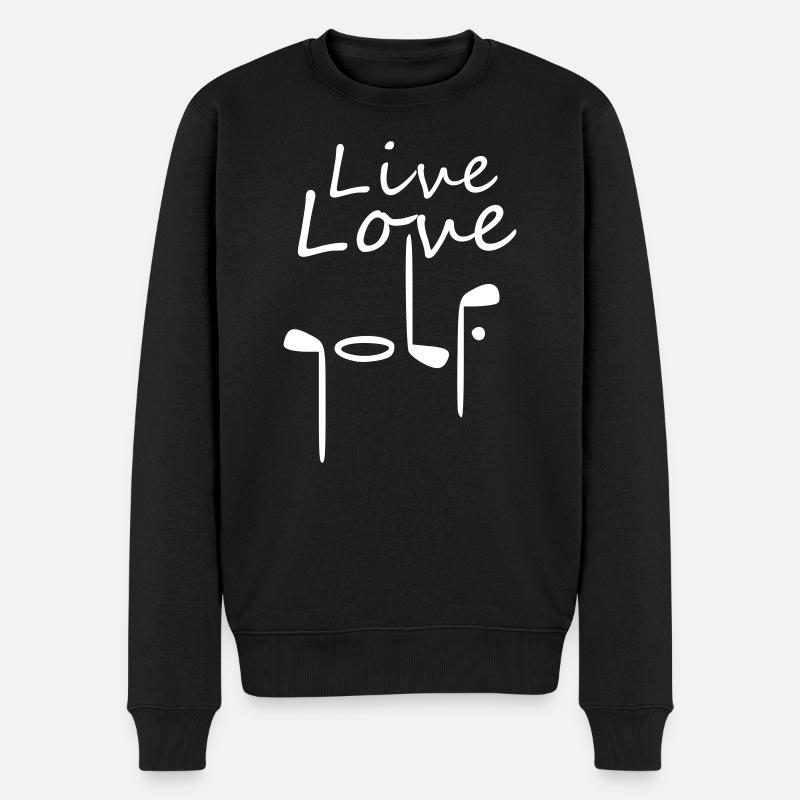 live love golf - Pull Premium bio Homme - noir