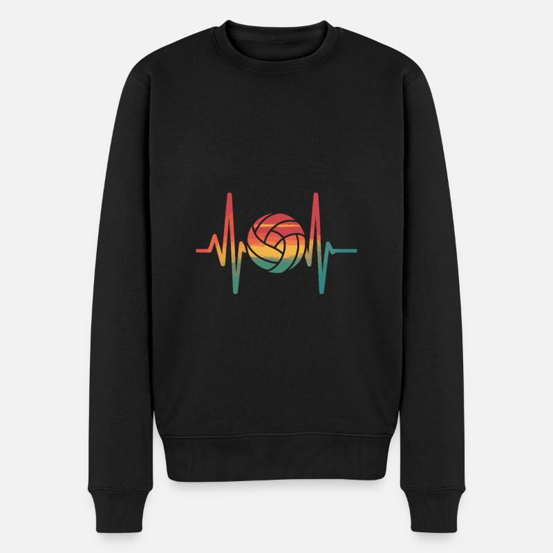 Volleyball - Männer Premium Bio Pullover - Schwarz