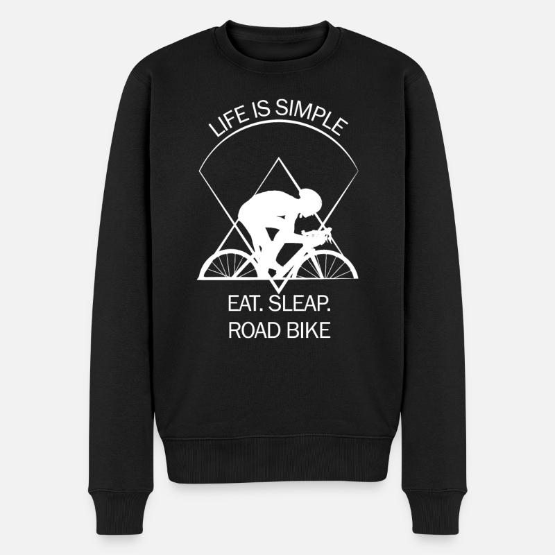 Rennrad - Männer Premium Bio Pullover - Schwarz