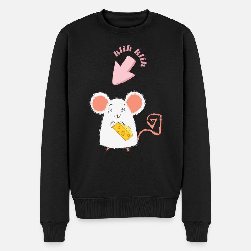 souris - Pull Premium bio Homme - noir