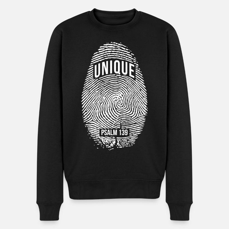 Unique - Männer Premium Bio Pullover - Schwarz