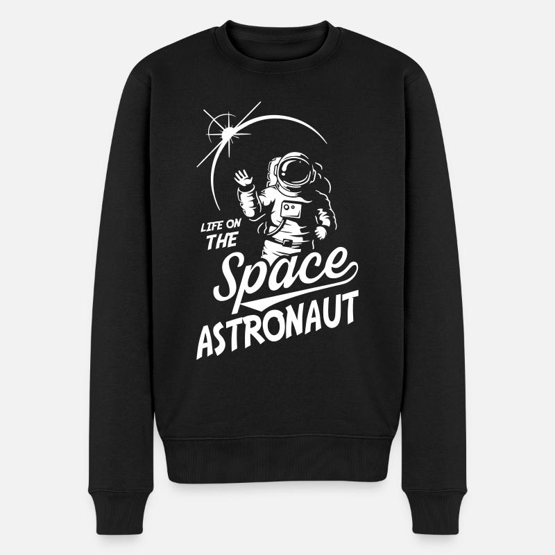 La vie sur l’astronaute spatial - Pull Premium bio Homme - noir