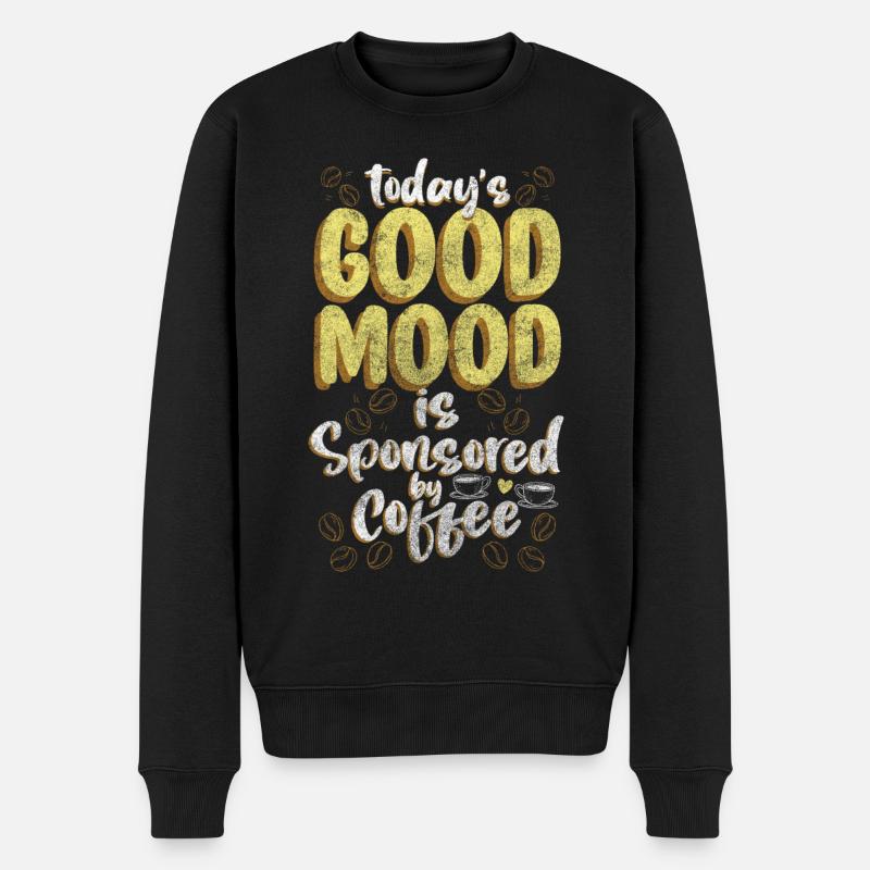 Morning grouch humour lait - Pull Premium bio Homme - noir