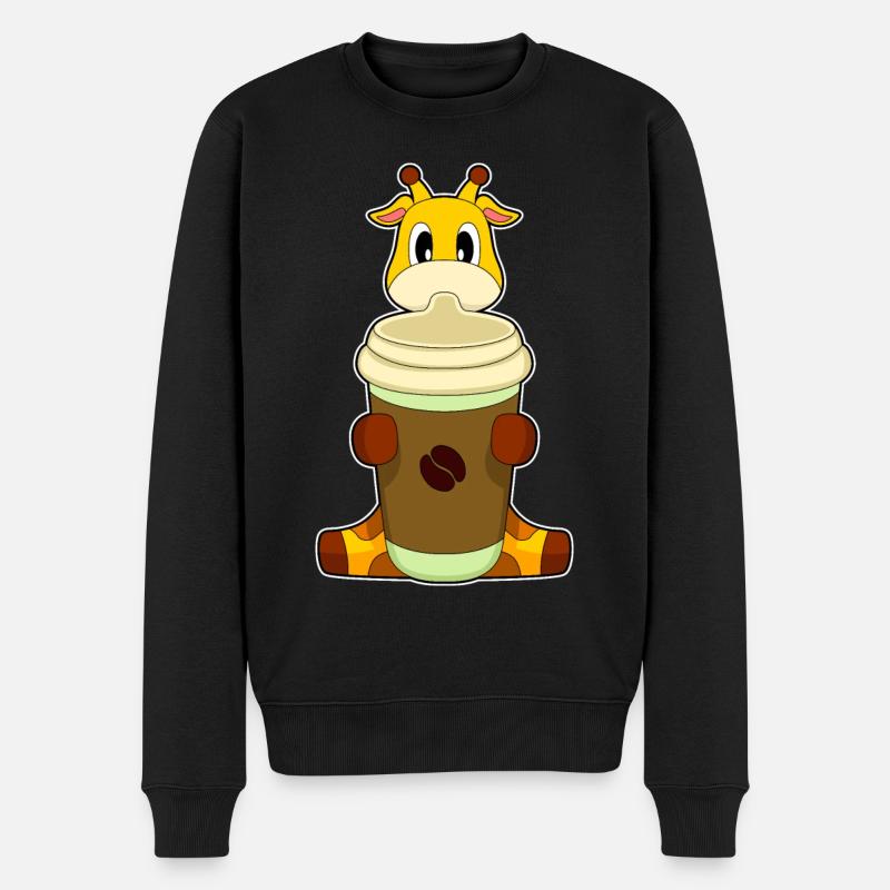 Café girafe à emporter - Pull Premium bio Homme - noir