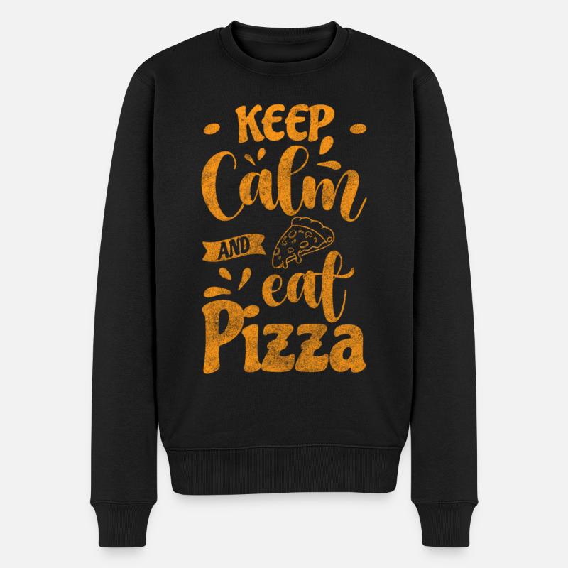 Pizza Pizzaofen Pizzabäcker Köstlich - Männer Premium Bio Pullover - Schwarz