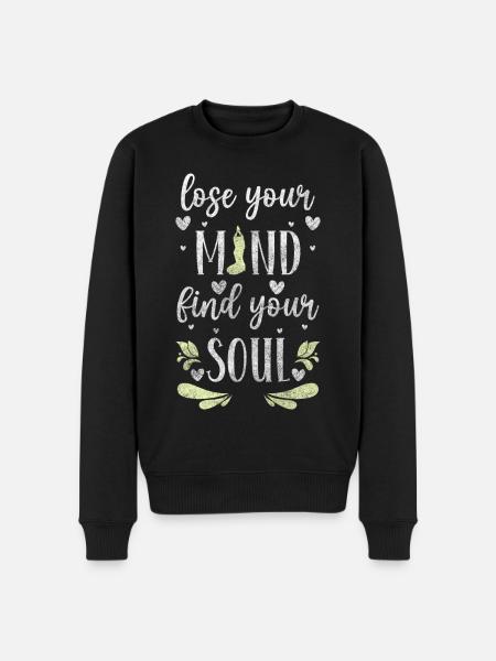 Yoga Enlightenment Mindfulness Om - Men's Premium Organic Jumper - black