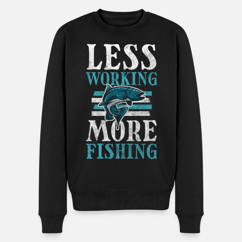 Angler Männer Freizeit Wasser - Männer Premium Bio Pullover - Schwarz
