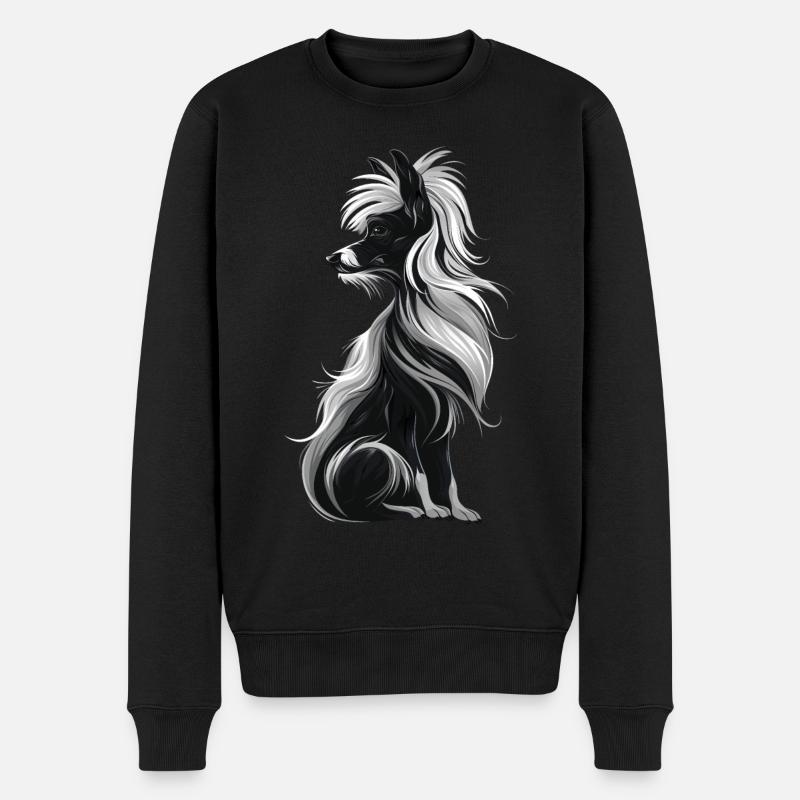 Chinesischer Schopfhund - Männer Premium Bio Pullover - Schwarz