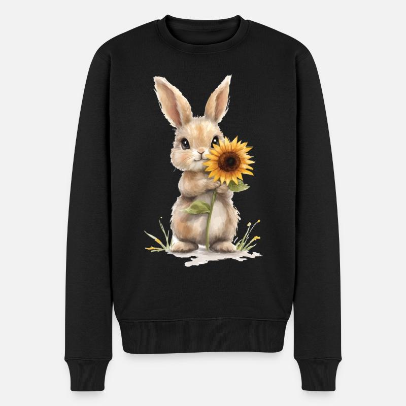 Elefant - Männer Premium Bio Pullover - Schwarz