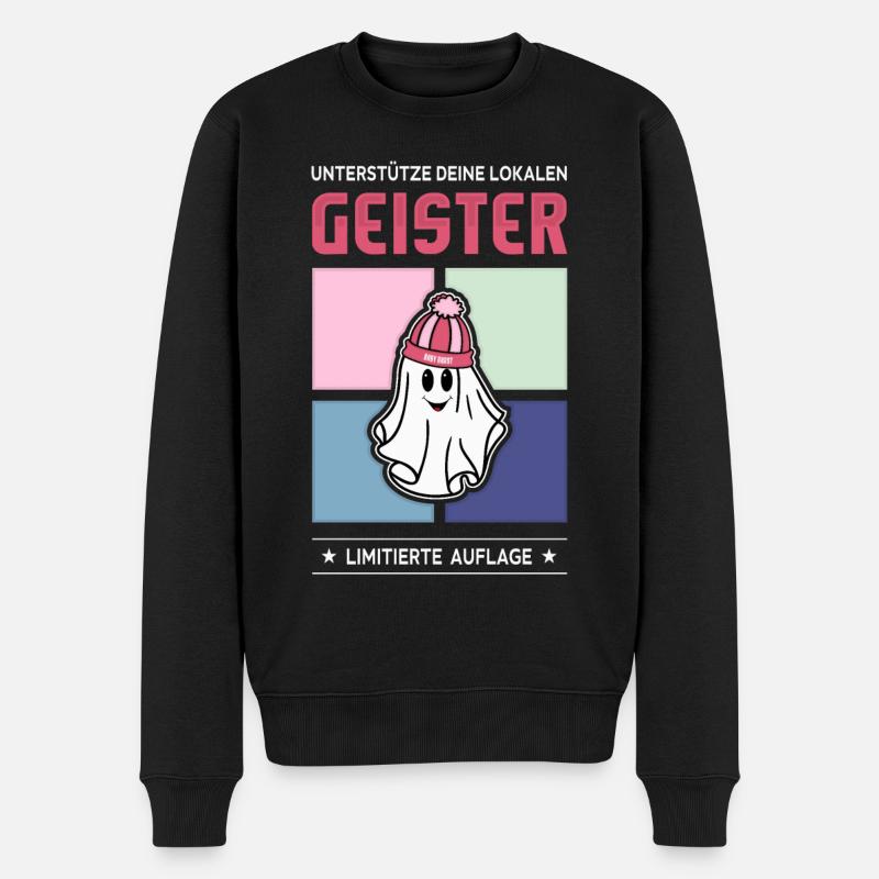 Geister - Männer Premium Bio Pullover - Schwarz