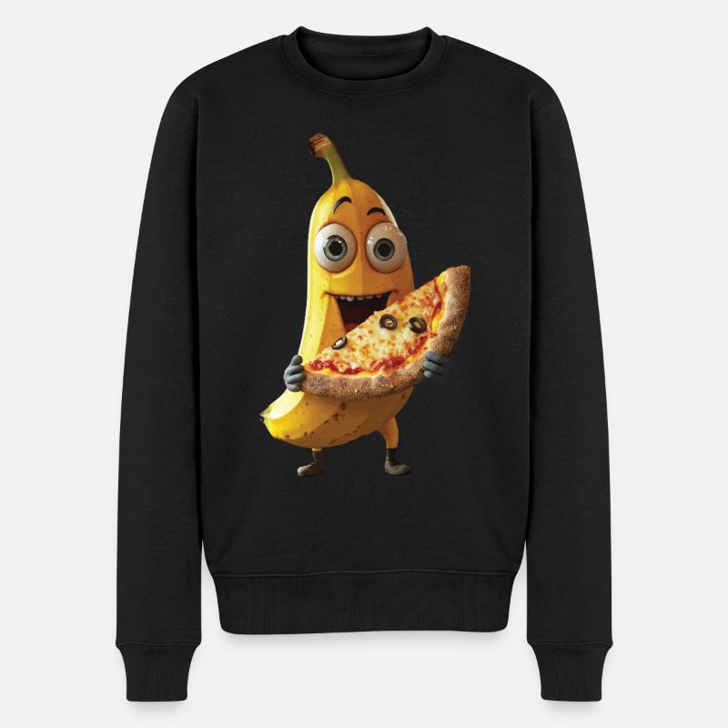 Banane - Männer Premium Bio Pullover - Schwarz