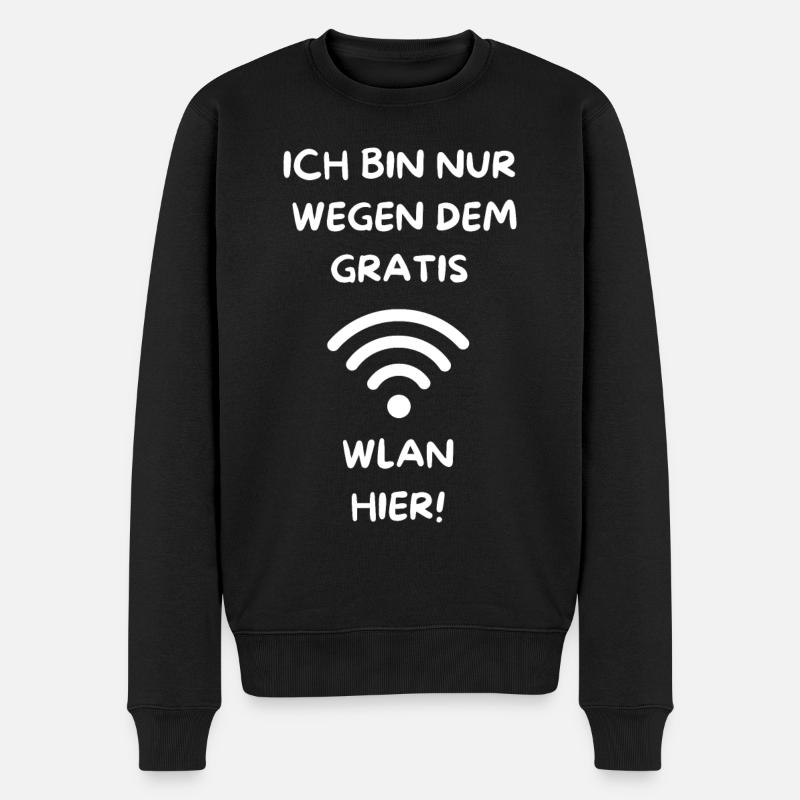 WIFI GRATUIT - Pull Premium bio Homme - noir