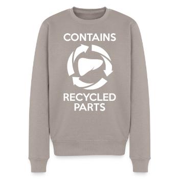 Contient des pièces recyclées - Pull Premium bio Homme - taupe - Devant - Nico (187cm)