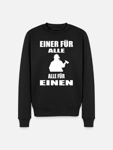 Feuerwehr - Männer Premium Bio Pullover - Schwarz