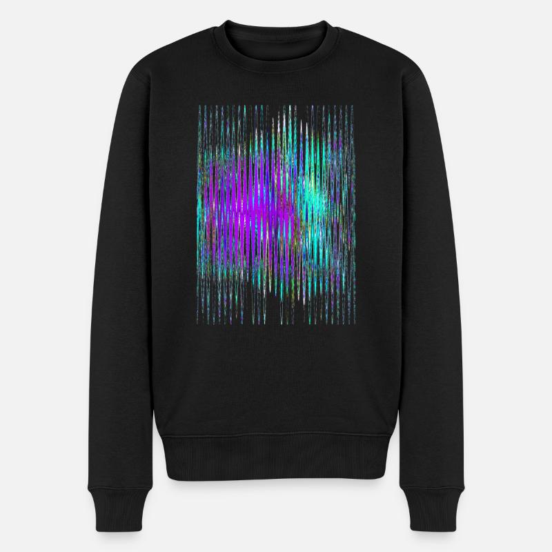 Schallwellen invert - Männer Premium Bio Pullover - Schwarz