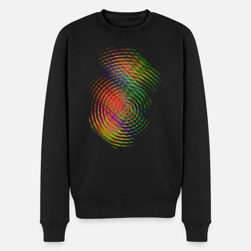 Farbwellen - Männer Premium Bio Pullover - Schwarz