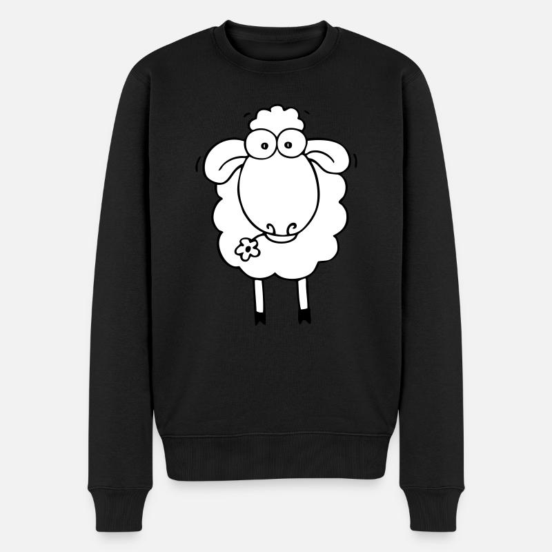 Mouton blanc - Pull Premium bio Homme - noir