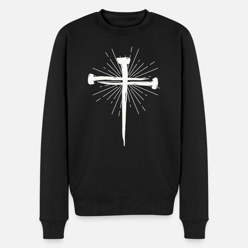 Croix de clous - Pull Premium bio Homme - noir