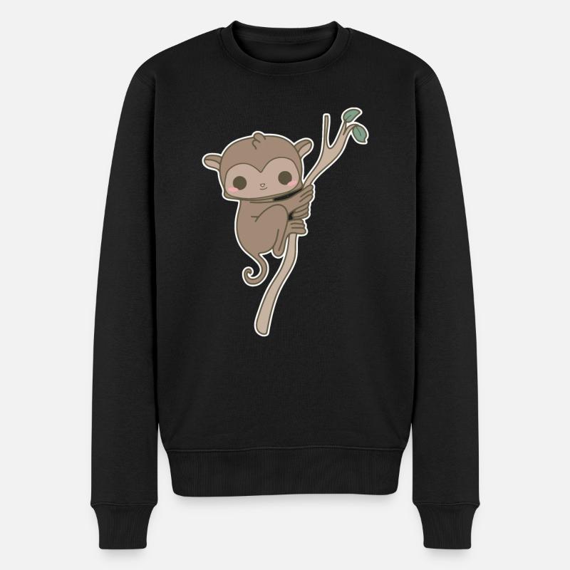 Koboldmakis - Männer Premium Bio Pullover - Schwarz