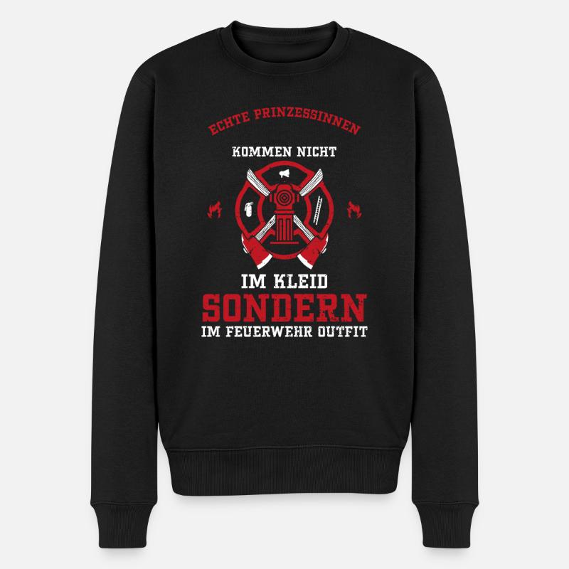 Echte Prinzessinnen Kommen Nicht... - Männer Premium Bio Pullover - Schwarz