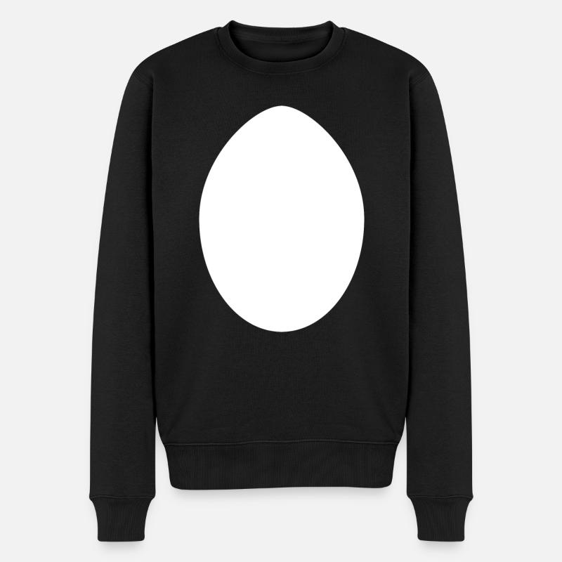 Œuf de Pâques blanc - Pull Premium bio Homme - noir