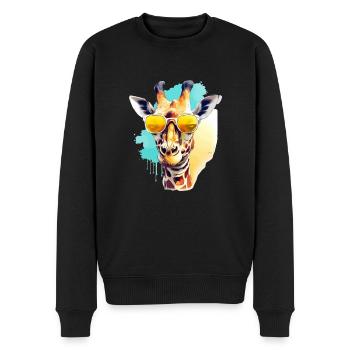 Mani la girafe - Pull Premium bio Homme - noir - Devant - Nico (187cm)