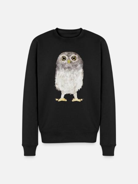 Owl - Men's Premium Organic Jumper - black