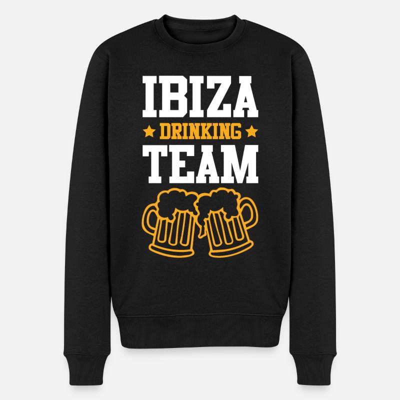 Ibiza Drinking Team - Männer Premium Bio Pullover - Schwarz