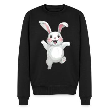 Lapin mignon - Pull Premium bio Homme - noir - Devant - Nico (187cm)
