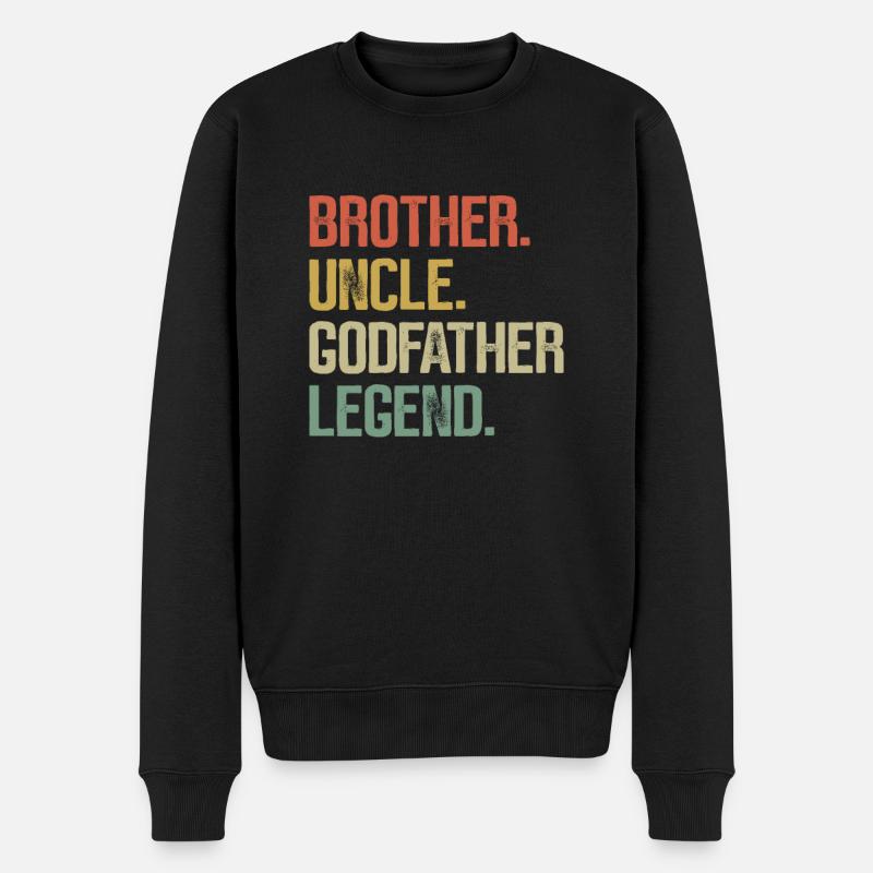 Frère Oncle Parrain Légende - Pull Premium bio Homme - noir