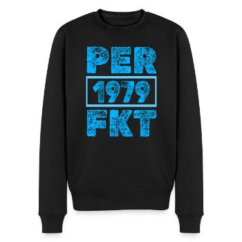 Perfect 1979 - Männer Premium Bio Pullover - Schwarz - Vorne - Nico (187cm)