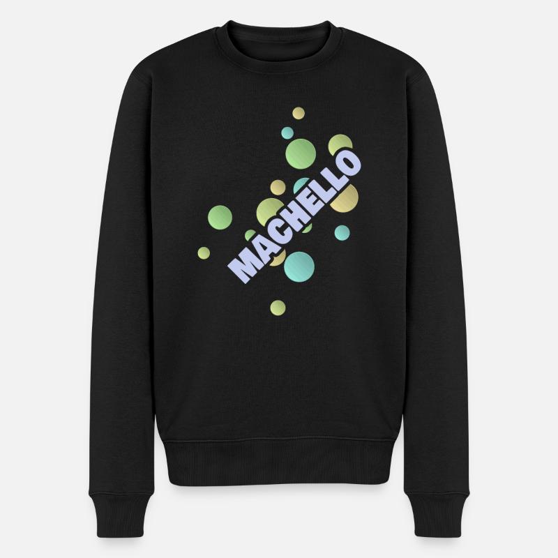 Uni Machello - Männer Premium Bio Pullover - Schwarz