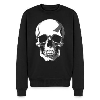 Skull - Men's Premium Organic Jumper - black - Front - Nico (187cm)
