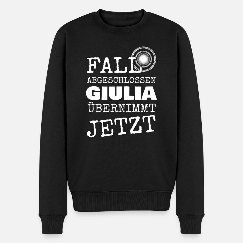 First name Giulia - Men's Premium Organic Jumper - black
