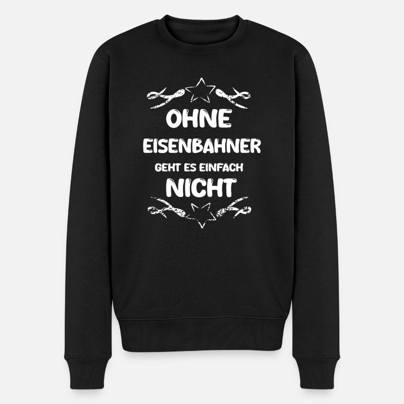 Cheminot en tant que cheminot - Pull Premium bio Homme - noir