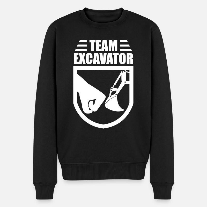 Excavator - Männer Premium Bio Pullover - Schwarz