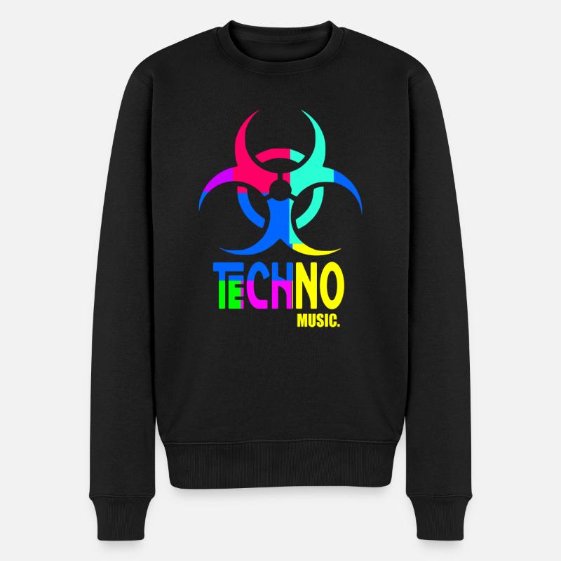Musique techno - Pull Premium bio Homme - noir