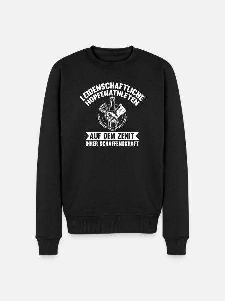 Leidenschaftliche Hopfenathleten - Männer Premium Bio Pullover - Schwarz
