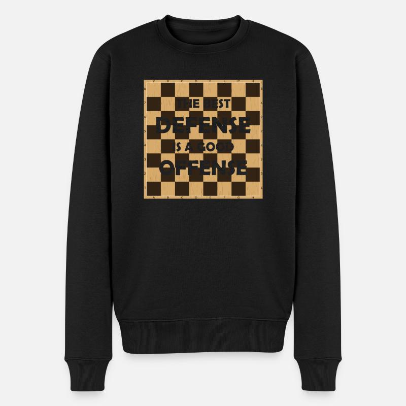 Joueur d’échecs Maître Dictons d’échecs - Pull Premium bio Homme - noir