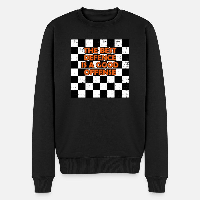 Joueur d’échecs Maître Dictons d’échecs - Pull Premium bio Homme - noir