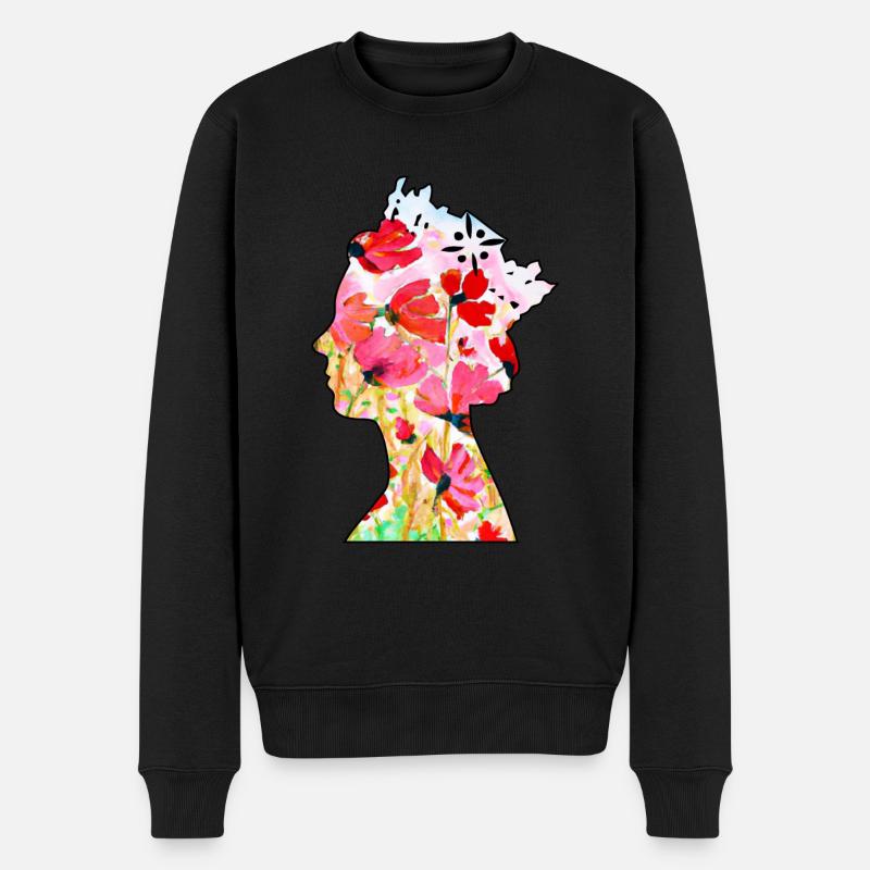 Silhouette de reine - Pull Premium bio Homme - noir